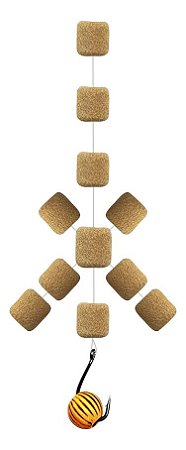 Manhoso Borboleta Eva Ração 9mm Cor ração Jr Pesca