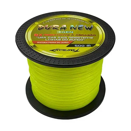 Linha Duranew Duranium 0,33mm 500m Monofilamento Soft Cor Amarelo
