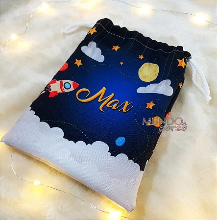 5 Sacolinhas Luxo 18cm x 25cm Planetas
