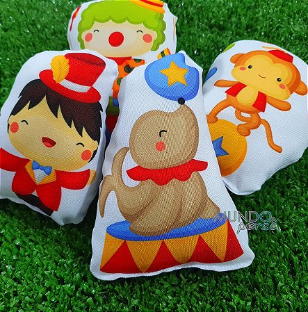 4 Mini-Almofadas Recortadas Circo