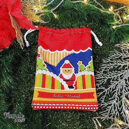 5 Sacolinhas Luxo 18cm x 25cm Natal