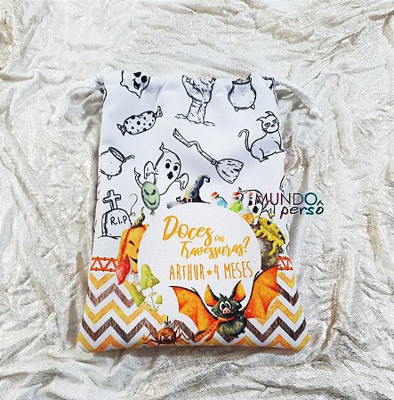5 Sacolinhas Luxo 18cm x 25cm Halloween