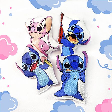 4 Mini-Almofadas Recortadas Stitch