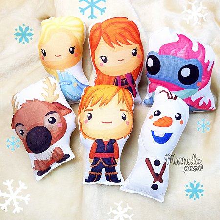 6 Mini-Almofadas Recortadas Frozen