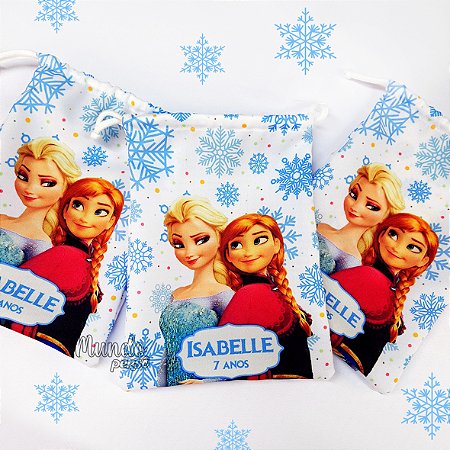 5 Sacolinhas Luxo 18cm x 25cm Frozen