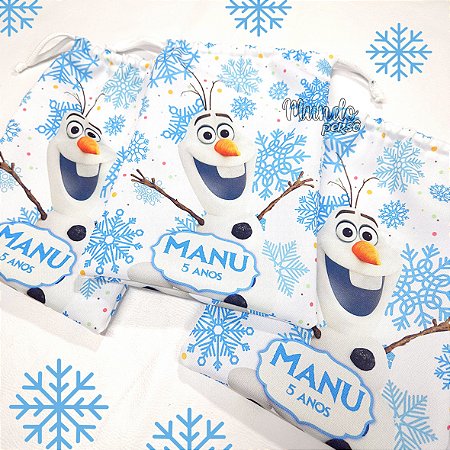 5 Sacolinhas Luxo 18cm x 25cm Frozen