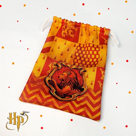 5 Sacolinhas Luxo 18cm x 25cm Grifinória - Harry Potter