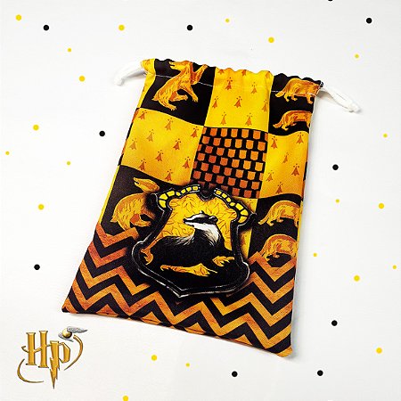 5 Sacolinhas Luxo 18cm x 25cm Lufa-Lufa - Harry Potter