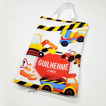 5 Sacolas com Alça 18cm x 25cm Construção
