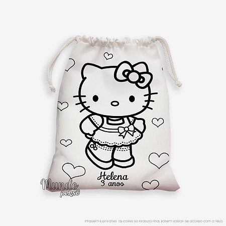 5 Sacolinhas Luxo 18cm x 25cm Hello Kitty