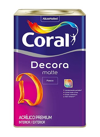 Acr Fosc. Algodão Egípicio Decora Matte 18LT Coral Prem.