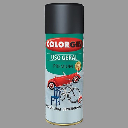 Tinta Spray Uso Geral Prata Real Metálico 400ml COLORGIN