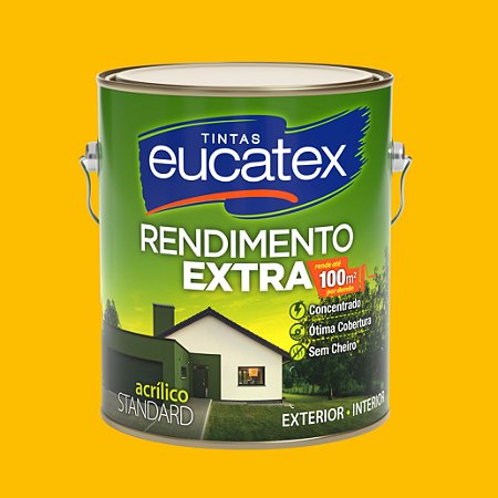 Tinta Acrílica Rendimento Extra Amarelo Ouro 3.6LT Eucatex