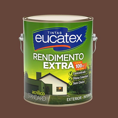 Tinta Acrílica Rendimento Extra Chocolate 3.6LT Eucatex