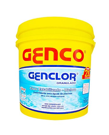 Genclor Cloro Granulado Estabilizado 10 KG Genco