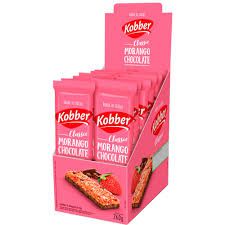 Barra de Cereal Morango e Chocolate Kobber CX c/12 240g