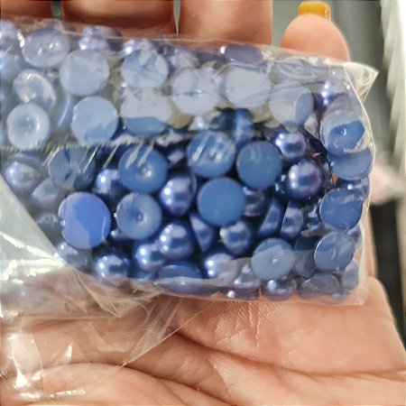 Meia Perola Abs 6 mm Azul Marinho 25g