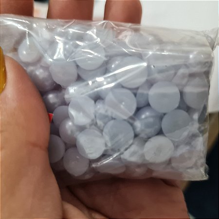 Meia Perola Abs 8 mm AzulClaro 25g