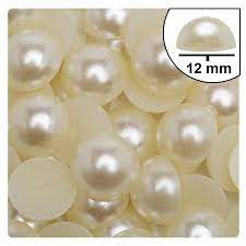 Meia Perola Abs 12mm mm creme 25g