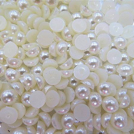Meia Perola Abs 6 mm mm creme 25g