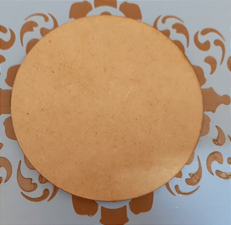 Aplique em MDF - Placa redonda  7x7 cm