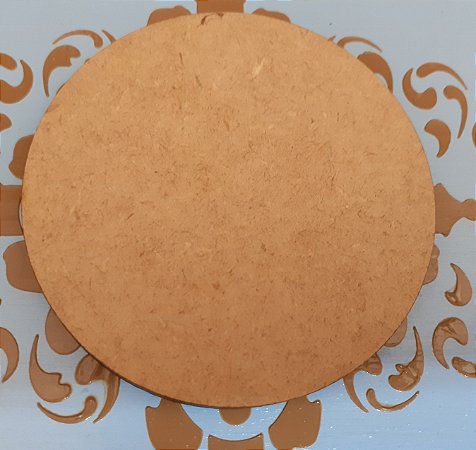 Aplique em MDF - Placa redonda  7x7 cm MDF 6mm