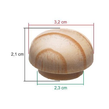 TAPA FURO 23 MM PINUS PACOTE COM 4UN