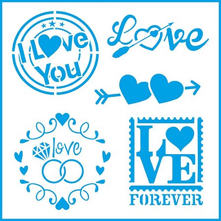 STXX-103 - STENCIL - SELOS DE AMOR/LOVE