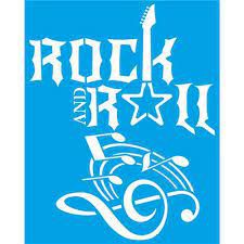 STR-098 - STENCIL - ROCK AND ROLL