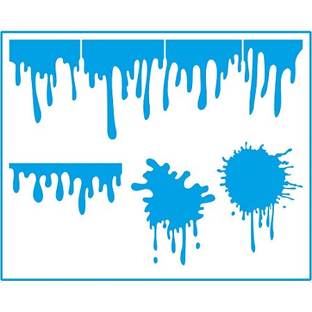 STR-112 - STENCIL - MANCHAS DE TINTA