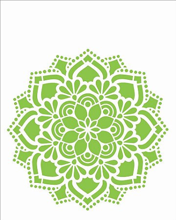 2461 - Stencil Opa 20x25 - Mandala Flor de renda