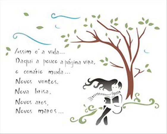1336 - Stencil Opa 20x25 - Poema vida