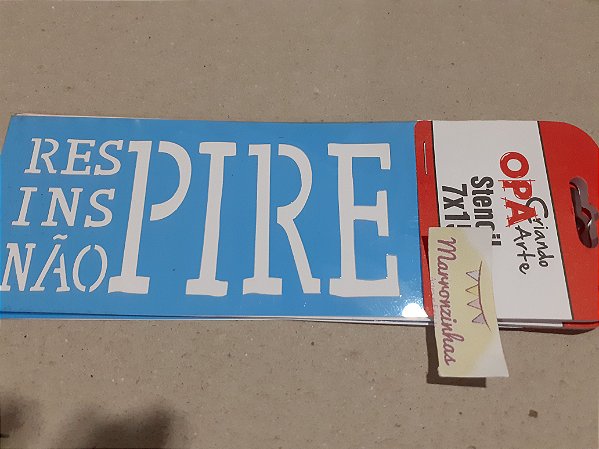 2326- Stencil Opa 7x15 - Frase Respirar