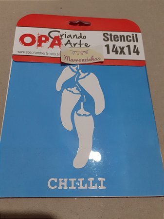 2009 Stencil Opa 14x14 Tempero Chilli