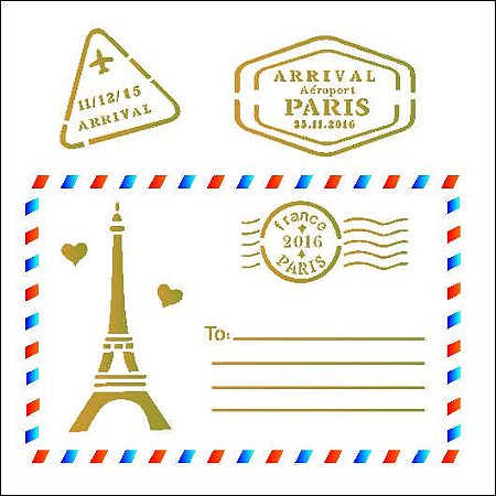 2008 Stencil Opa 14x14 Cartão postal Paris