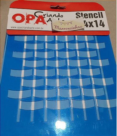 1746 Stencil Opa Duplo 14x14 Cestaria