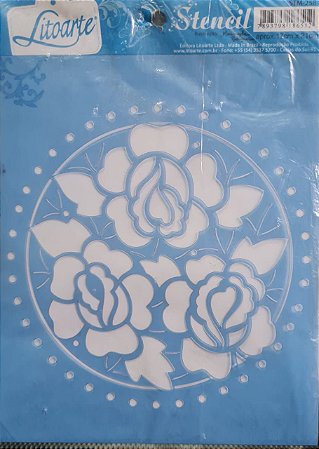 STM-258 - STENCIL - FLORES