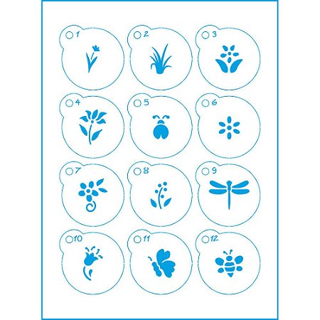 STMI-001 - KIT MINI STENCIL - JARDIM