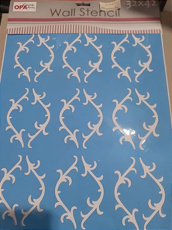 1260- Stencil Opa 32x42 Estamparia folhas