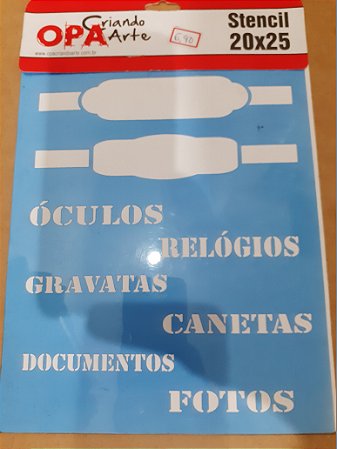 1247- Stencil Opa 20x25 Palavras masculinas