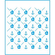 STM-568 - STENCIL MÉDIO - BARCO E ANCORA