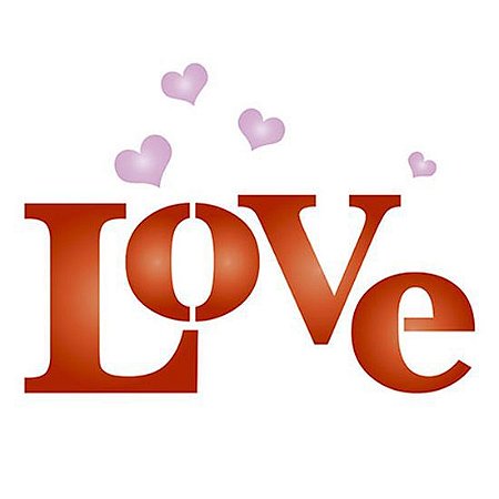 STM-435 - STENCIL MÉDIO - LOVE
