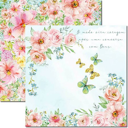 SC-622-Rhema 1 - Papel para Scrapbook Dupla Face