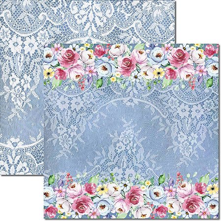 SC-654-Fragrância 5 - Papel para Scrapbook Dupla Face