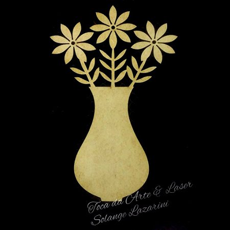 DE-23- Jarra de flores 12x8cm - Recorte a laser