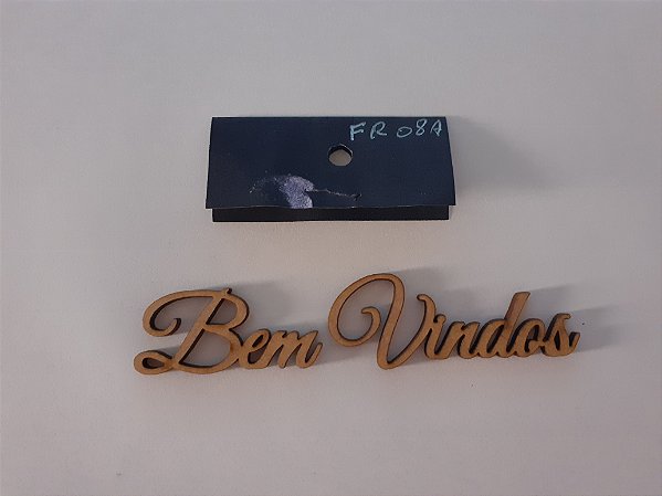 FR-08a- BEM VINDO 10X2cm - Recorte a laser