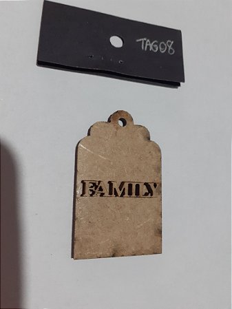 TAG-08 -TAG FAMILY 5,5X3cm - Recorte a laser