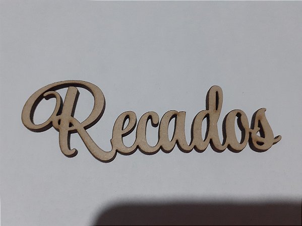PA-003 - Palavra Recados 10x3cm- Recorte a laser