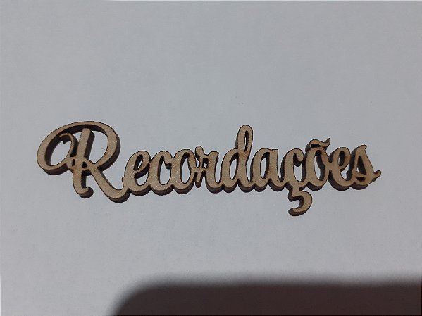 PA-007 - Palavra Recordações 8x2cm- Recorte a laser