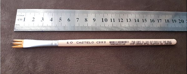 Pincel chato xadrez Castelo C553 - Filamento sintético especial